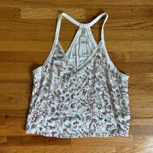 Cream Sequins Tank